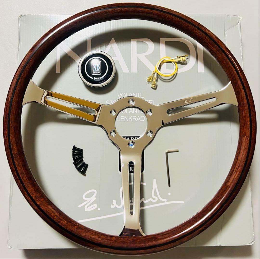 【本日限定価格】ナルディ クラシック ウッドステアリング 15インチ③