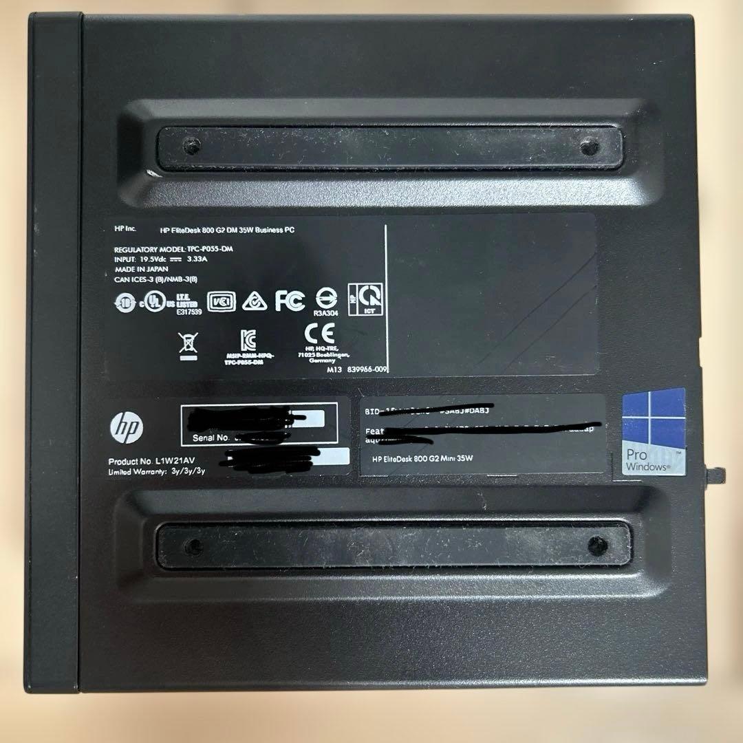 ミニPC HP EliteDesk 800 G2 DM i7/16GB/SSD/Win11