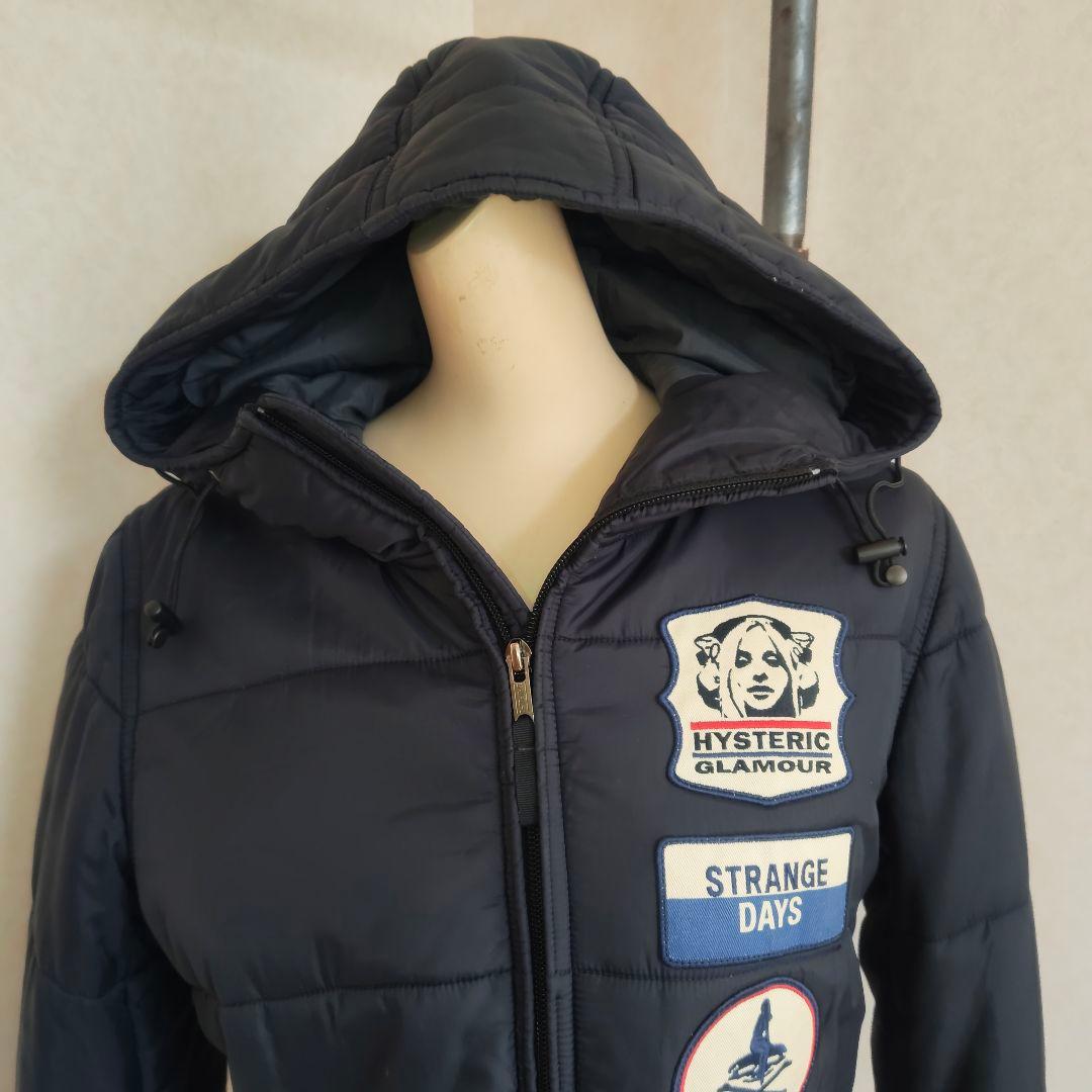ヒステリックグラマー　中綿ジャケット プリマロフト ヒスガール ブラック