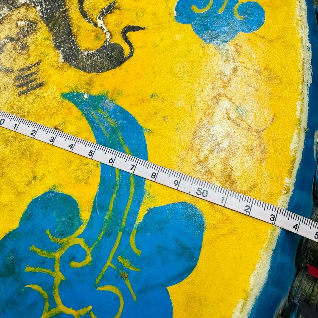 長胴太鼓 装飾付き 和太鼓 龍彫刻台座セット 大型 祭り 神輿用 神楽 打楽器