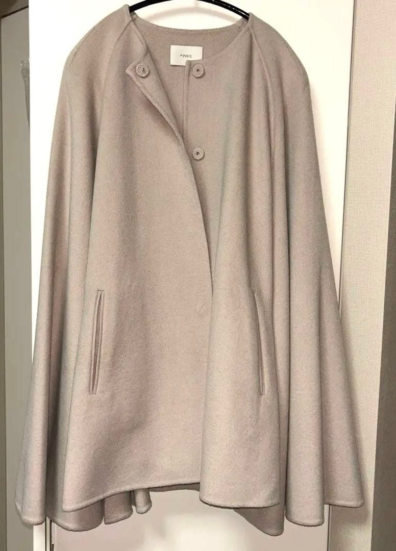 LE PHIL ルフィル ライトリバーケープコート ベージュ