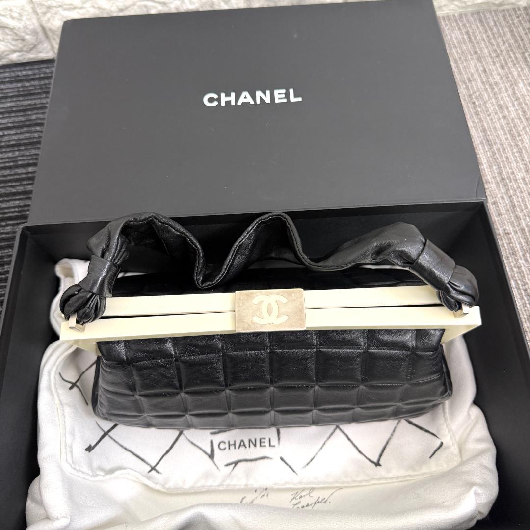 超美品 CHANEL シャネル　チョコバー　がま口　ハンドバッグ