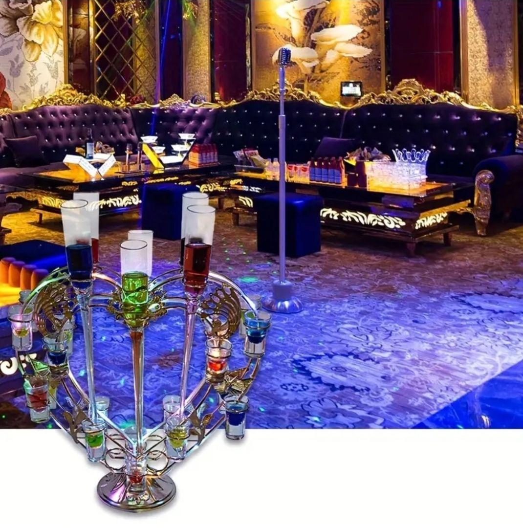 【新品未開封】ハート型テキーラ観覧車 LEDショットグラスホルダー