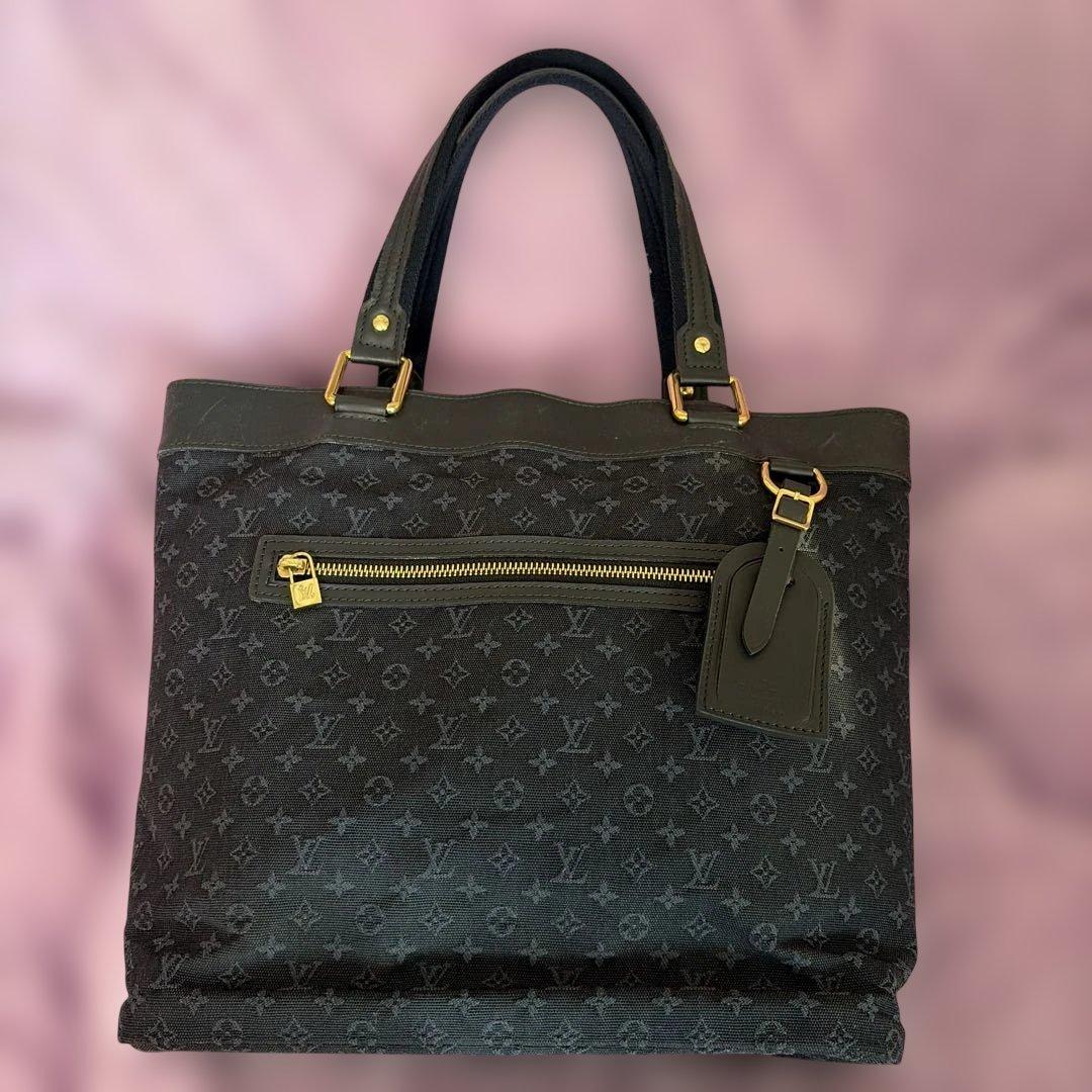 ルイ・ヴィトン ルシーユ GM M92679トートバッグ モノグラムミニ紺