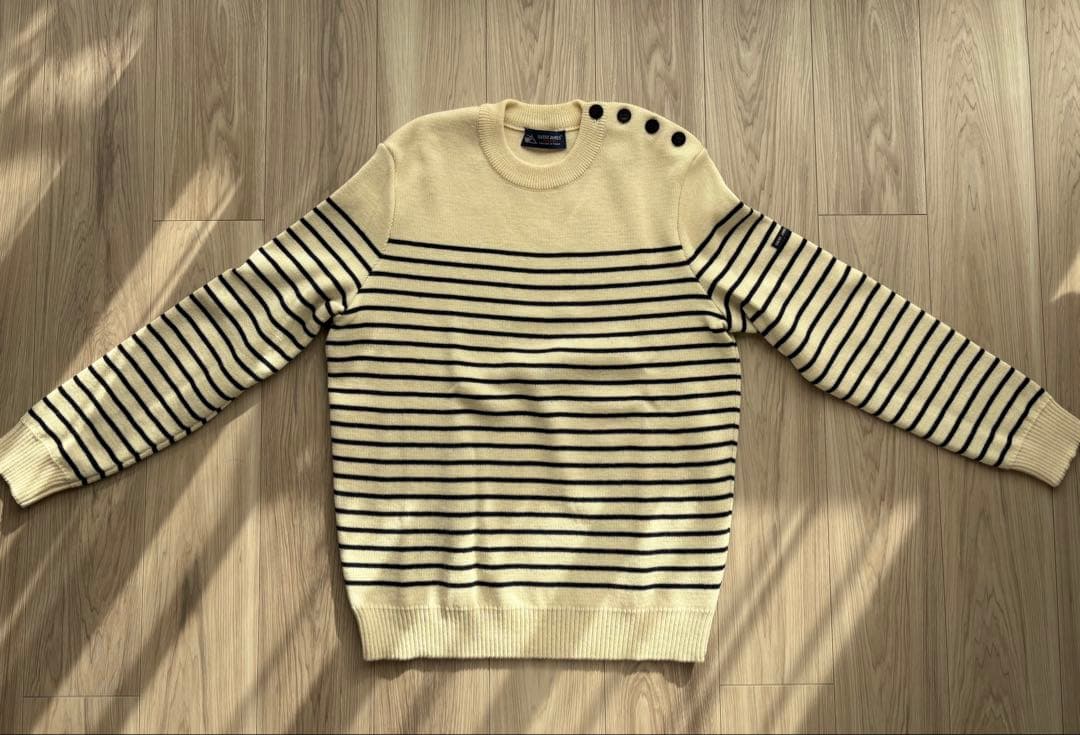 SAINT JAMES メンズ　マリンセーター　ECRU/MARINE 生成り