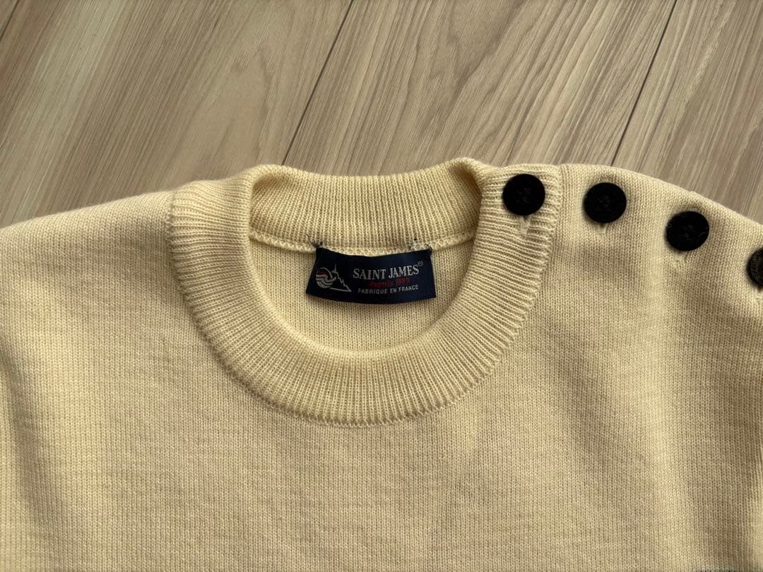SAINT JAMES メンズ　マリンセーター　ECRU/MARINE 生成り