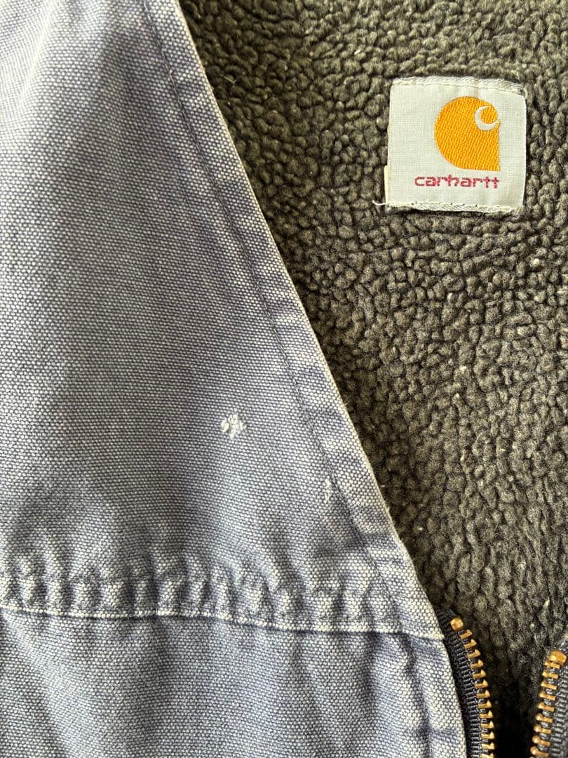 Carhartt 90s XLダックベストネイビー　鬼フェード