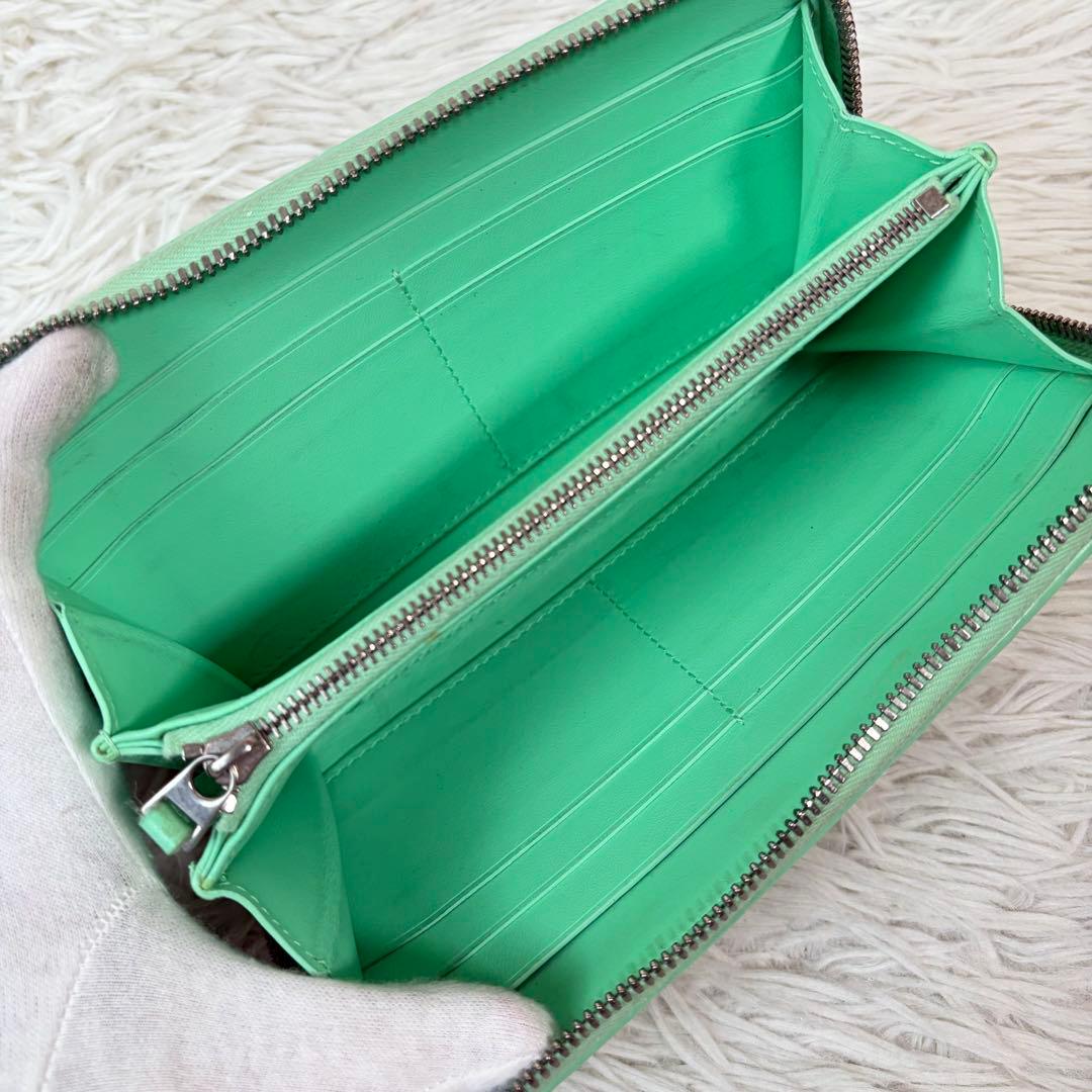 近年モデル✨BOTTEGAボッテガ 長財布 ラウンドファスナー グリーン