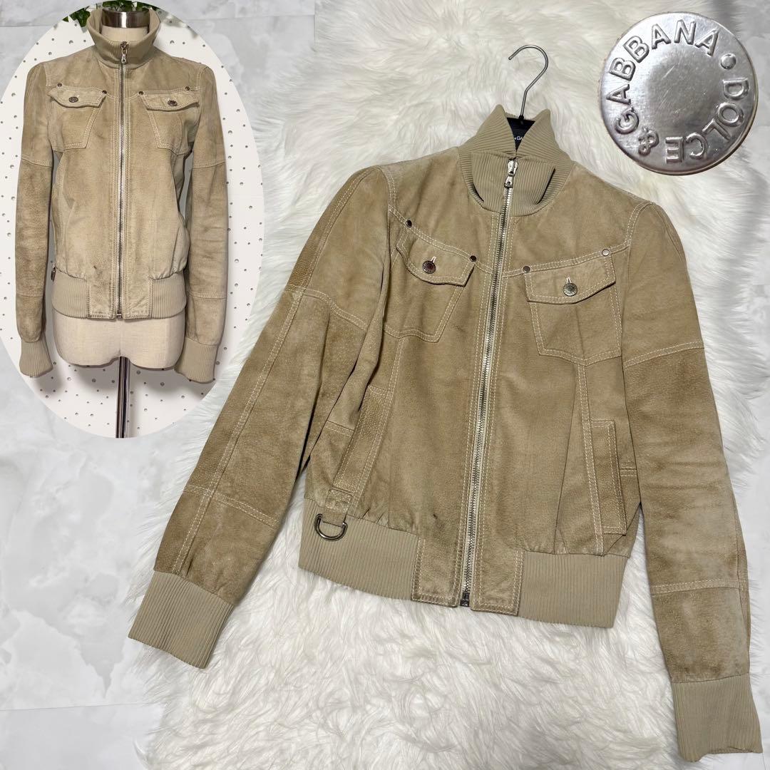 AI 本物 ドルチェ&ガッバーナ ダストウォッシュ加工 レザー ジャケット