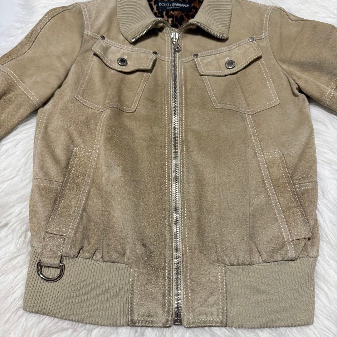 AI 本物 ドルチェ&ガッバーナ ダストウォッシュ加工 レザー ジャケット
