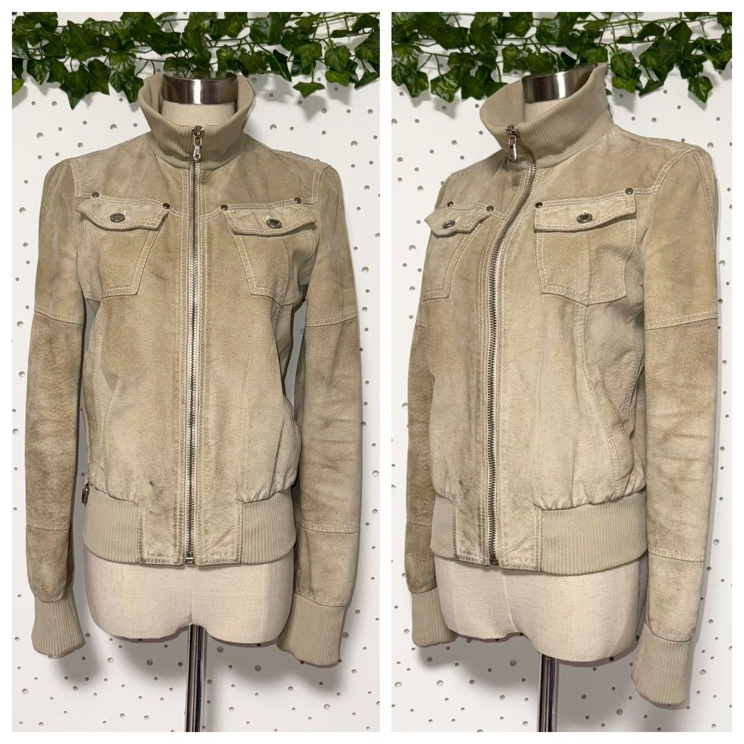 AI 本物 ドルチェ&ガッバーナ ダストウォッシュ加工 レザー ジャケット