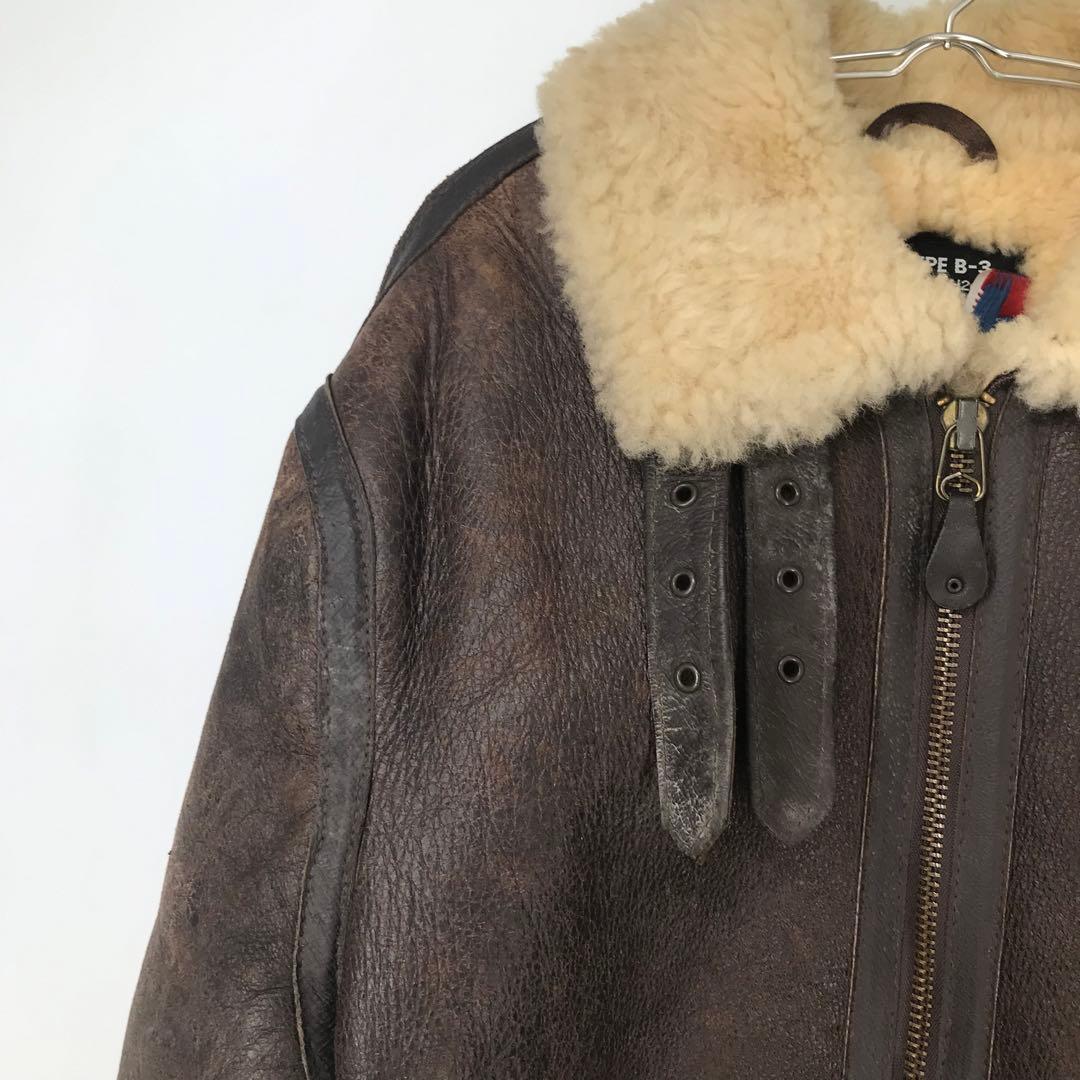 Schott B-3 42 ムートン ブラウン