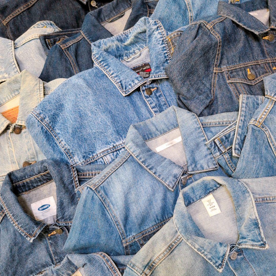 専用Ｇジャン デニムジャケット35着まとめ売り リメイク素材 ハンドメイド生地