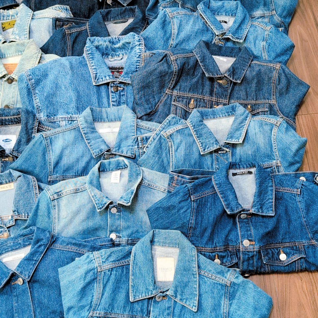 専用Ｇジャン デニムジャケット35着まとめ売り リメイク素材 ハンドメイド生地