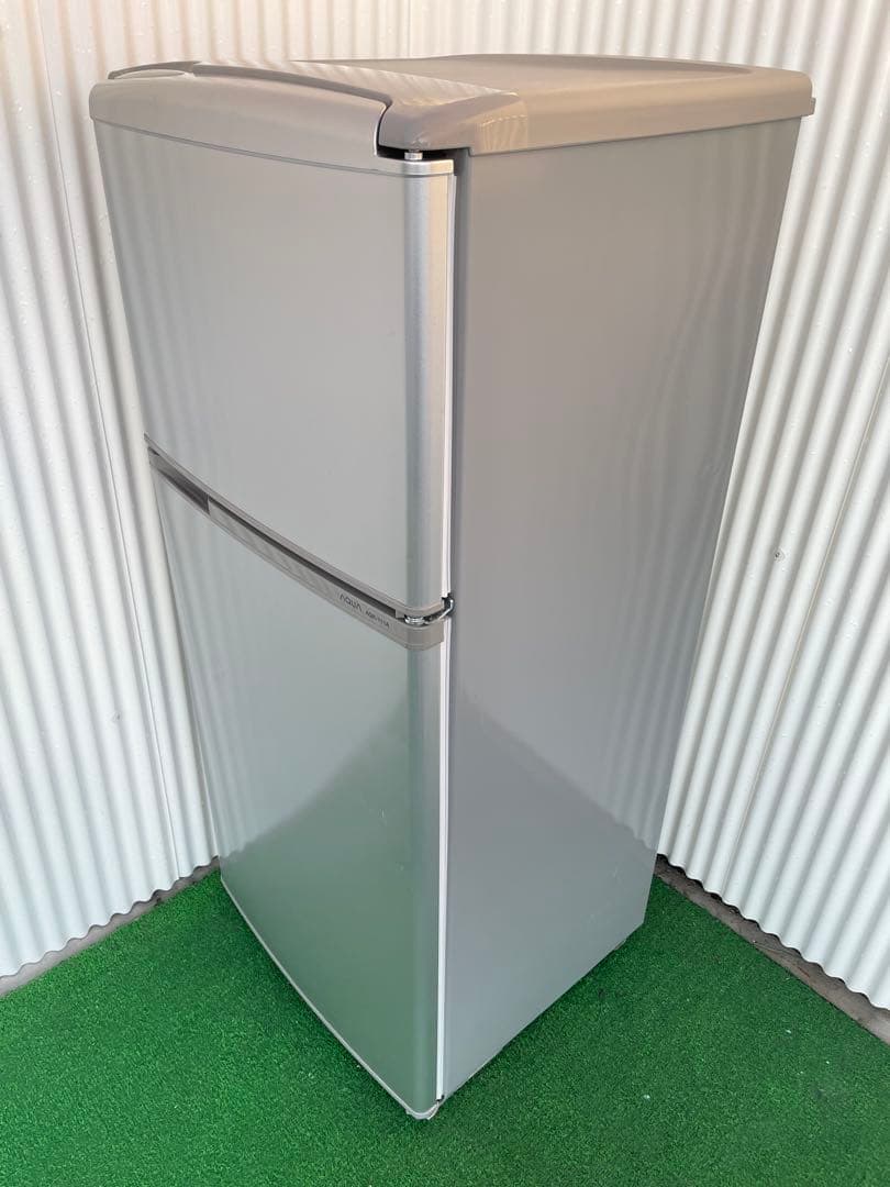 847 アクア シルバー2ドア冷蔵庫 右開き トップフリーザー 一人暮らし 単身
