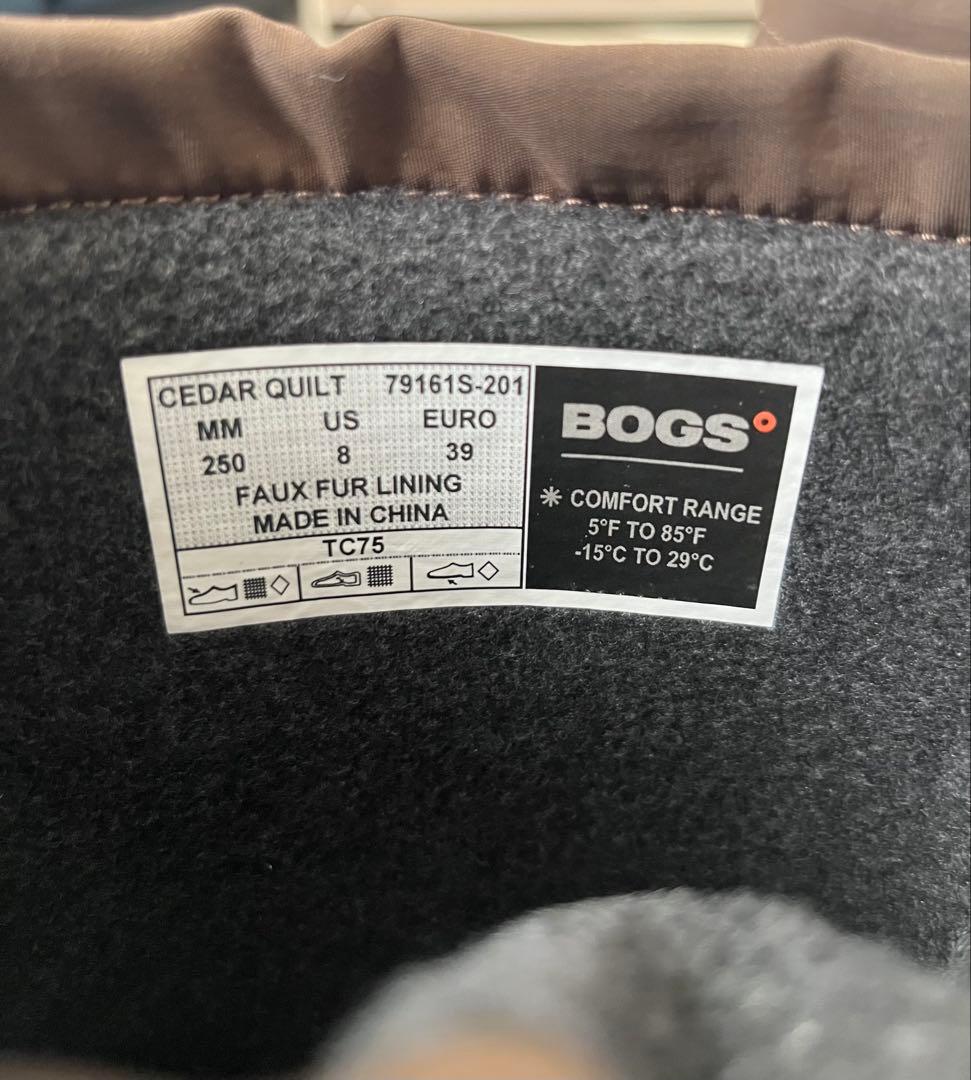 BOGS ブラウン ジッパー付きブーツ 新品