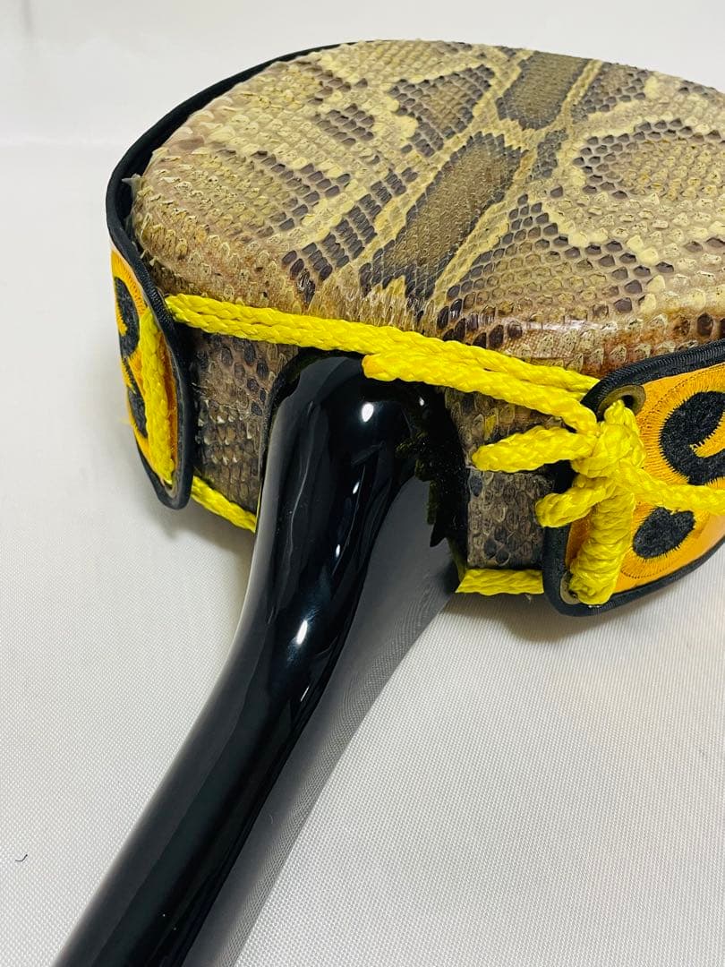 ちゅら咲　三線 本皮 本革 蛇皮 蛇革 琉球 沖縄 楽器　ソフトケース付き