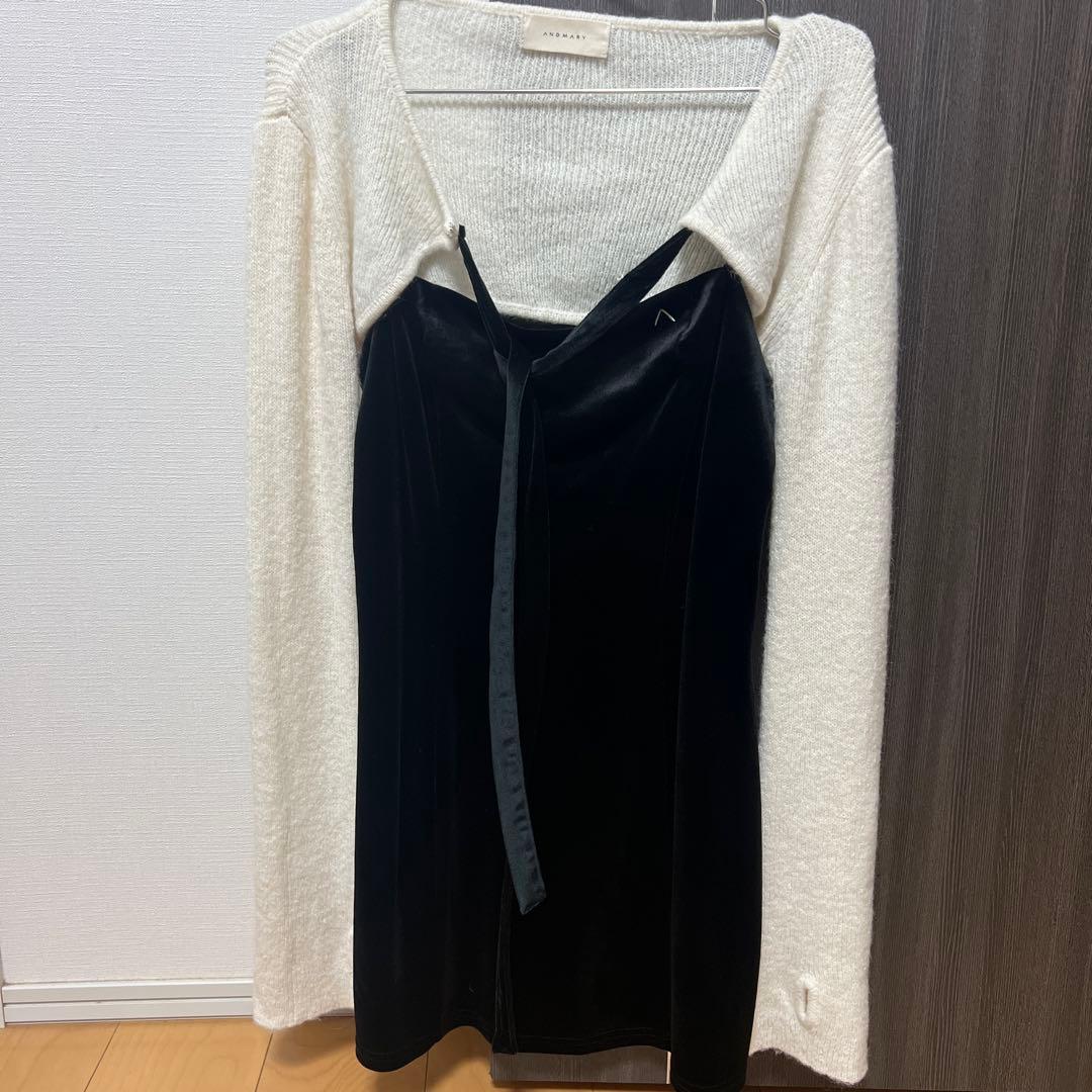 ワンピース andmary Anita ribbon mini dress