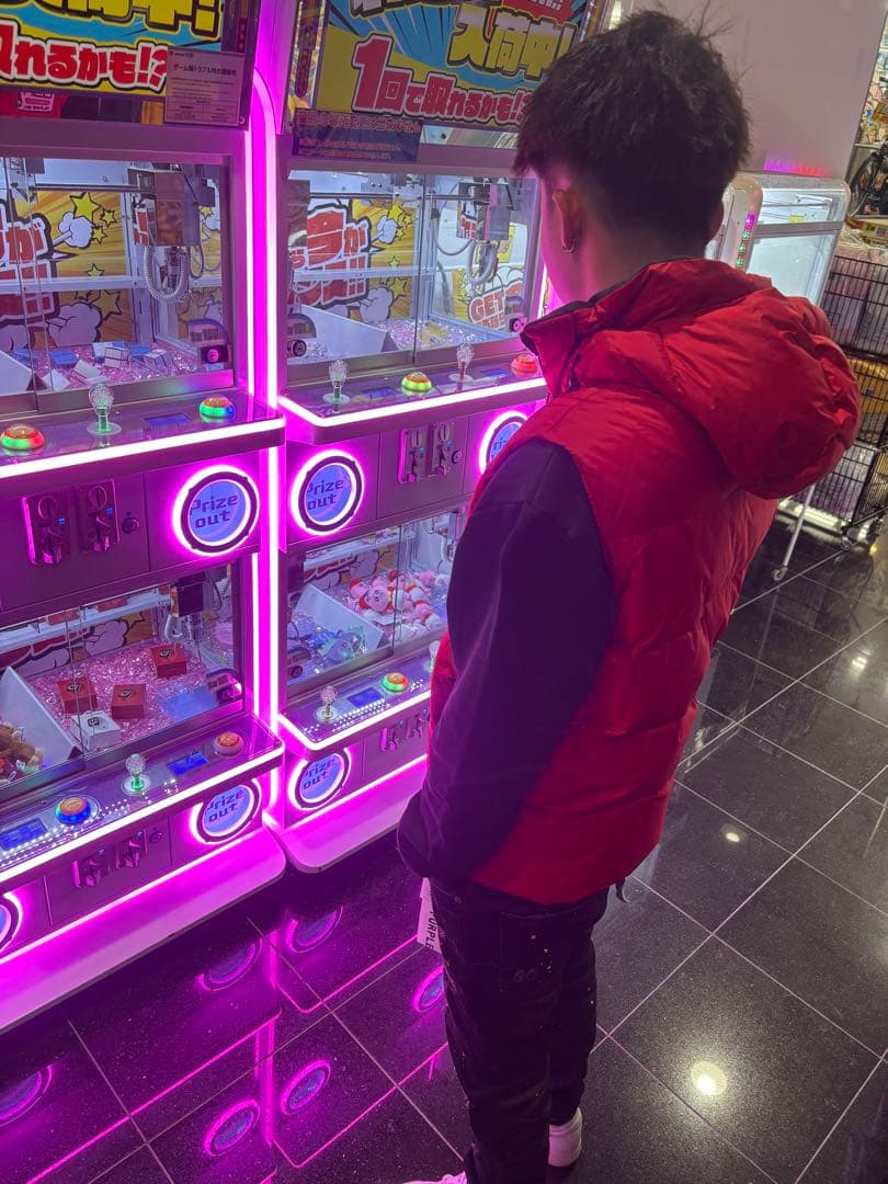 polo ダウンベスト 赤