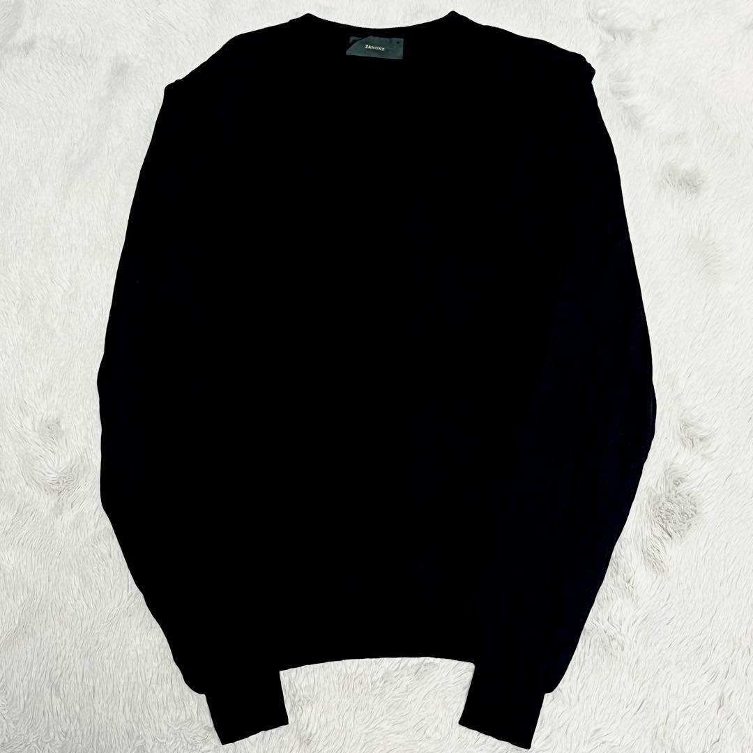 ZANONE ザノーネ ニット セーター イタリア製 48 Lサイズ 黒
