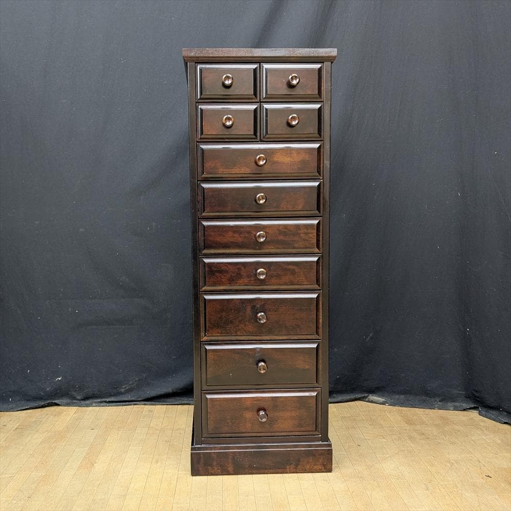 民芸家具　整理箪笥　タンス　たんす　チェスト　引き出し　ドロワー　ハイチェスト