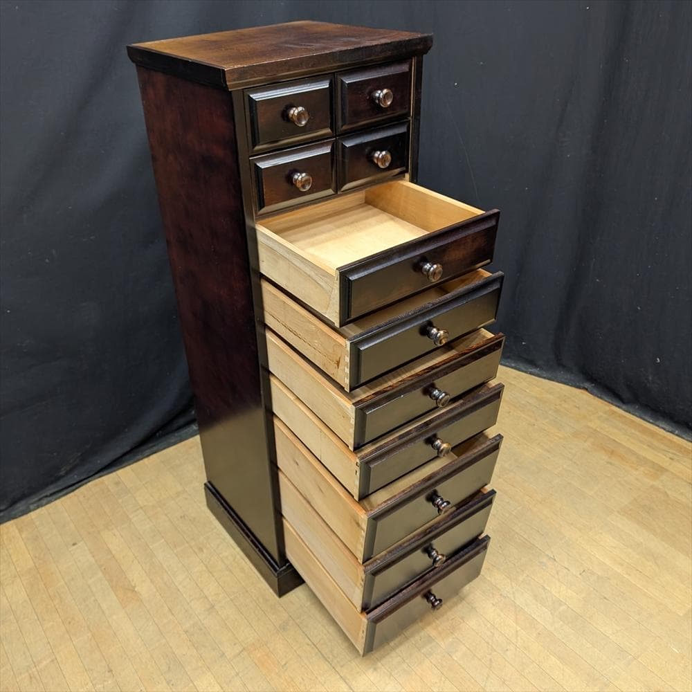 民芸家具　整理箪笥　タンス　たんす　チェスト　引き出し　ドロワー　ハイチェスト