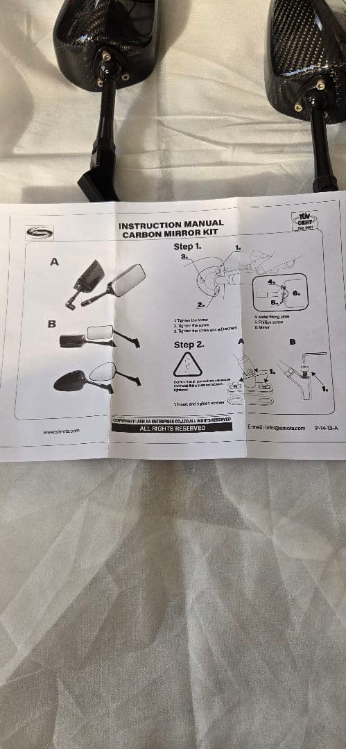 シモタ　SIMOTA カーボンミラー 1セット