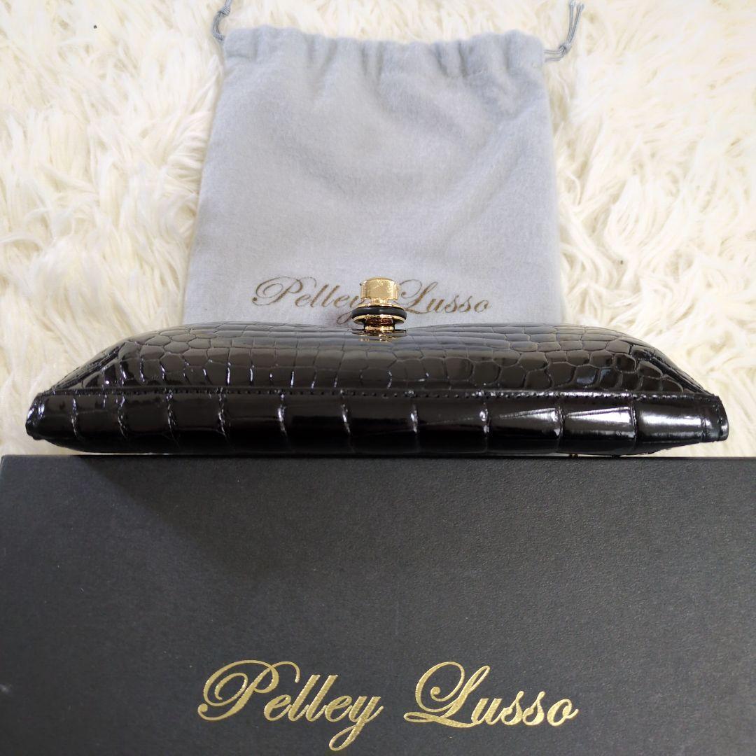 最高級シャイニングクロコダイル✨️2way ショルダーウォレット ゴールド金具