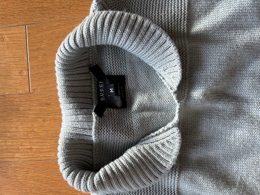 GUCCI グレー 系　ニットセーター M L