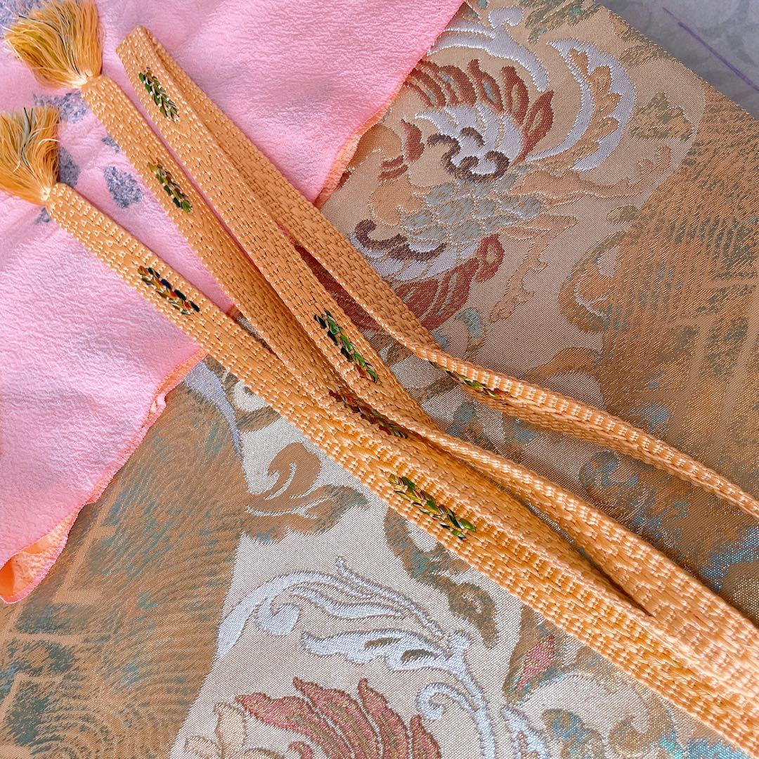 色無地　フルセット　藤紋　浜ちりめん　シンプル　礼装　カジュアル　着物　H6