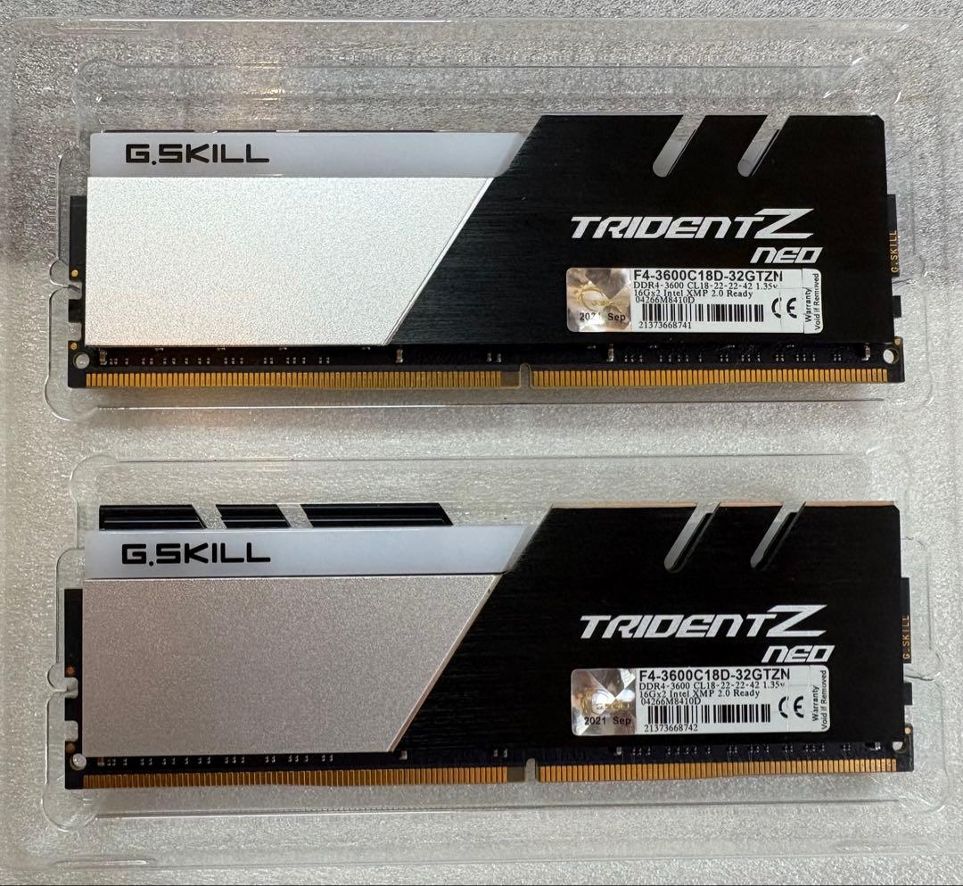 メモリー G.SKILL TRIDENT Z NEO DDR4 3600MHz 32GB