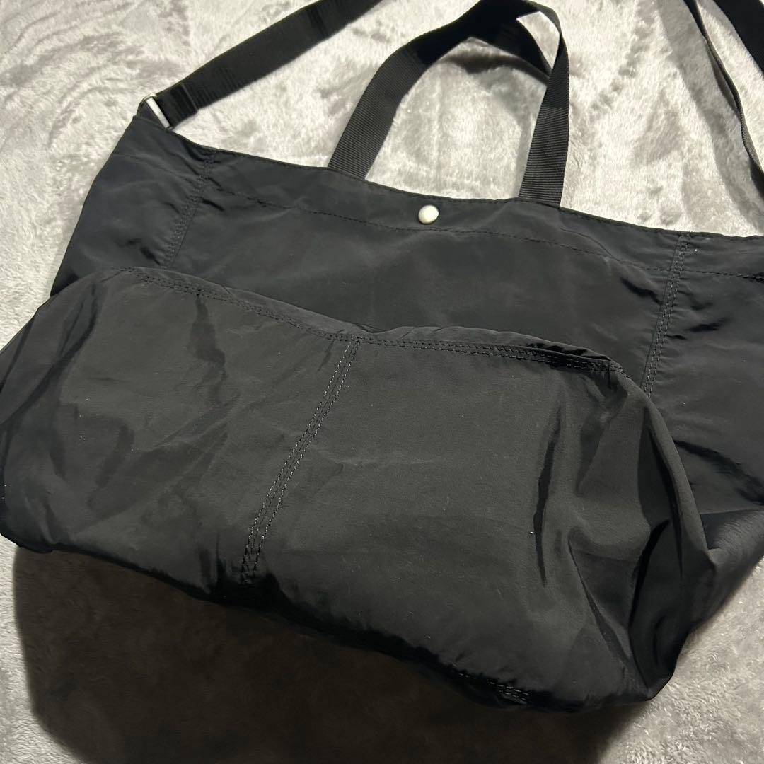 HOMME ロゴ2WAYショルダーバッグ ナイロン