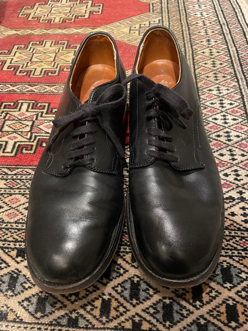限定値下げ★alden 黒レザー ドレスシューズ　プレーントゥ