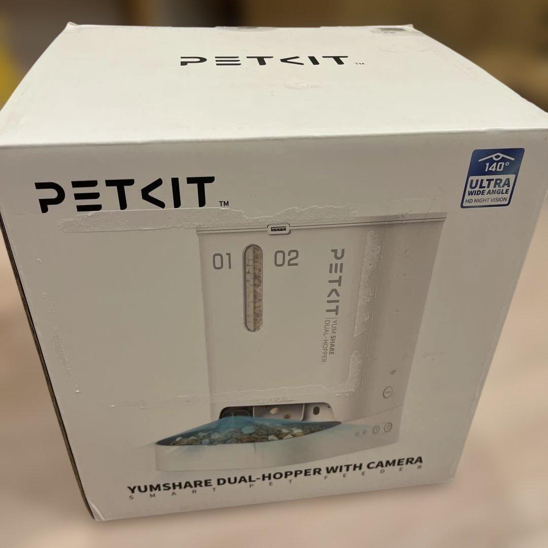 PETKIT 自動給餌器 猫 中小型犬用 タンク二層化 カメラ付き