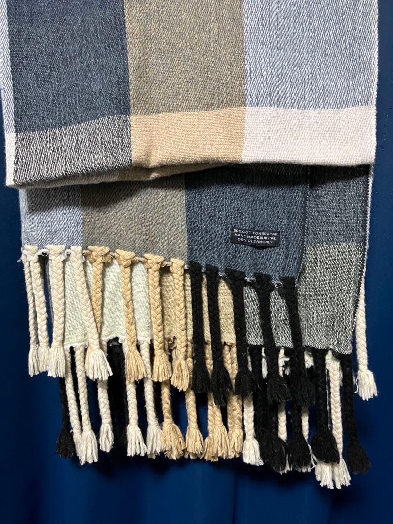 HIGH-END YAK WOOL FRINGE STOLE ※タグ取ってます