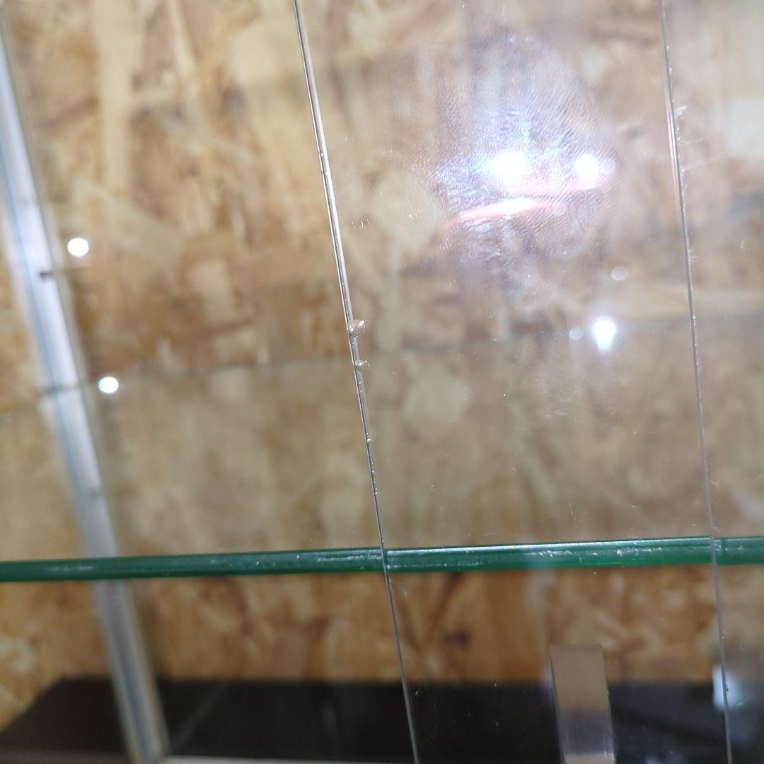 最終値下げ　アルミ 昭和レトロ ガラスショーケース 2段 ディスプレイ