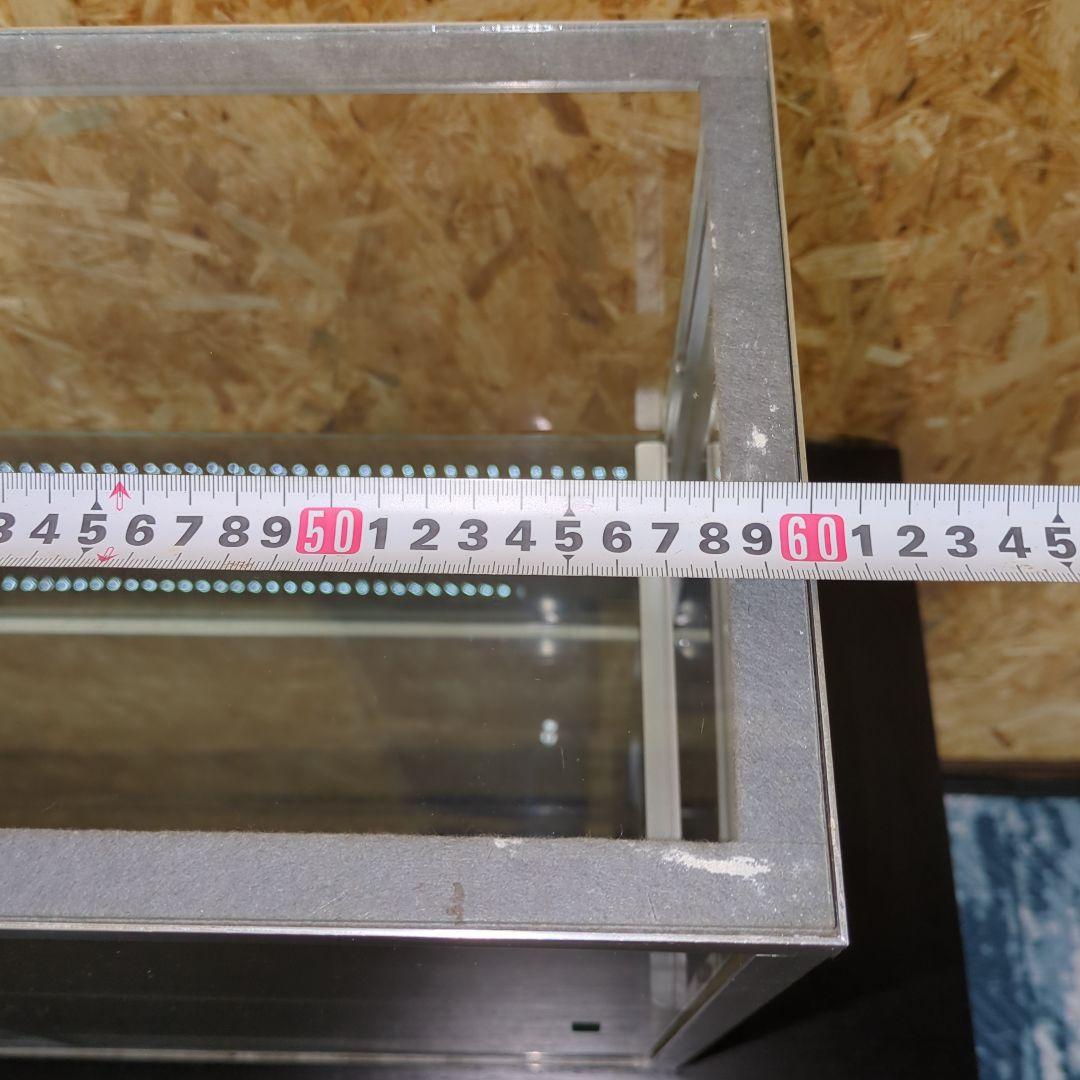 最終値下げ　アルミ 昭和レトロ ガラスショーケース 2段 ディスプレイ