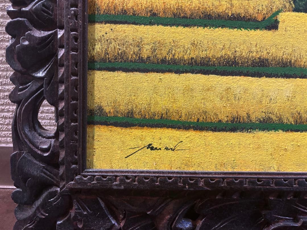 バリ島風景画／田園風景／102×44／送料込