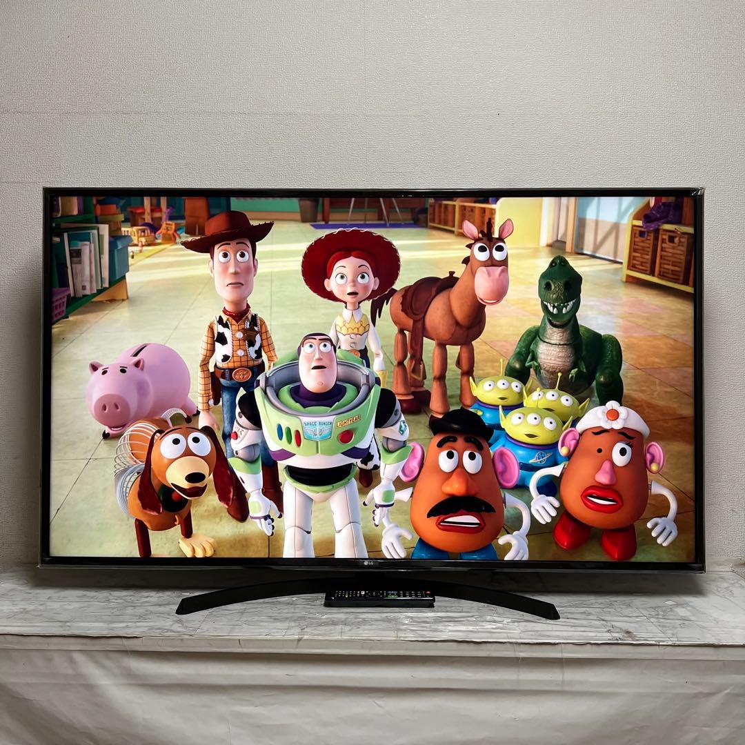 ラコさん受渡専用LG65型4K液晶テレビネット動画多数視聴可、新品リモコン