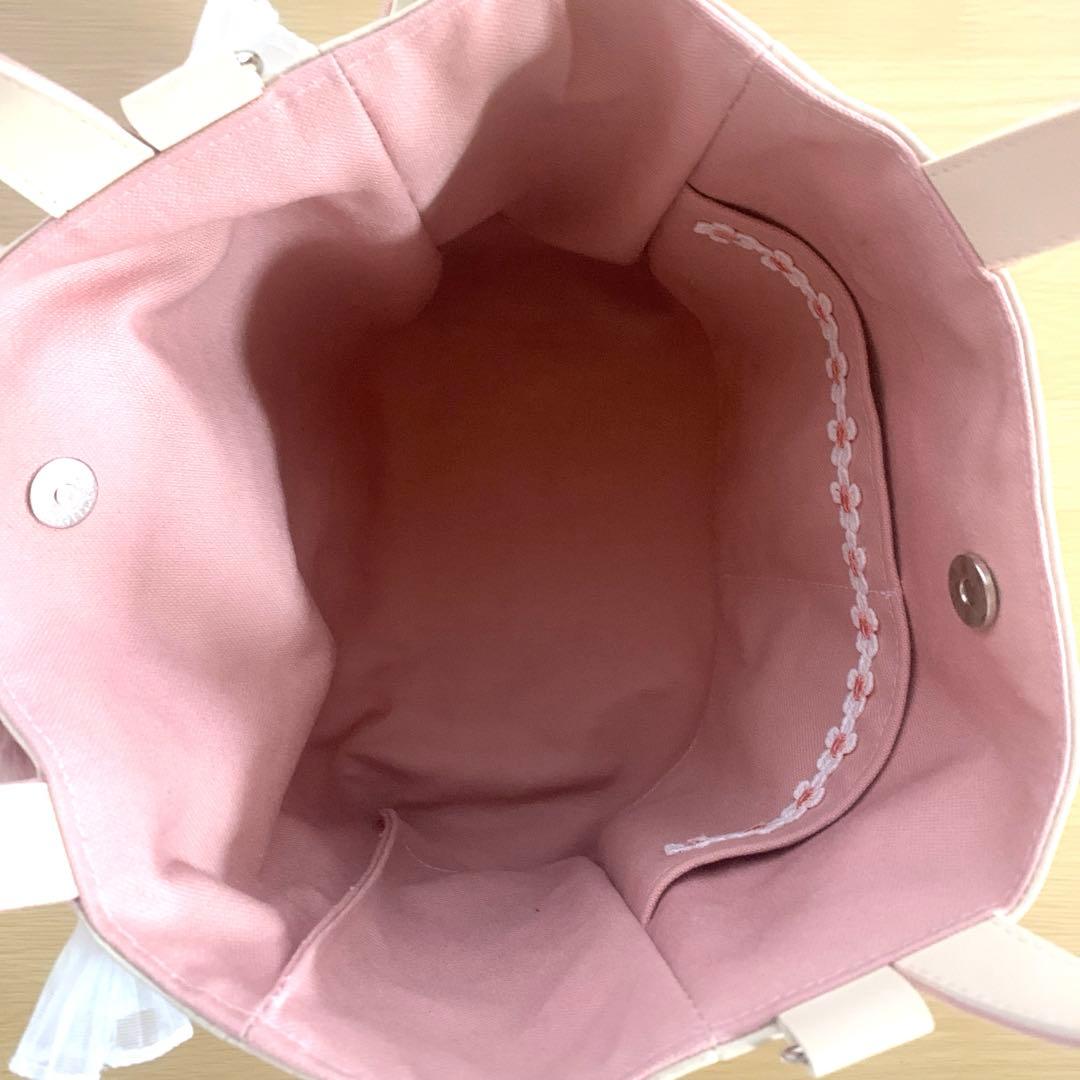 m*e様 コヤンイサムチョン　ハンドメイド　サイドポケット付き　フリルバッグ　ト