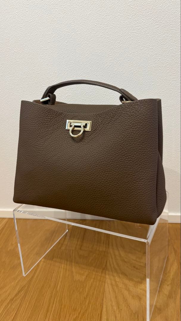 HAYNI トープ　2wayレザーショルダー/ハンドバッグ