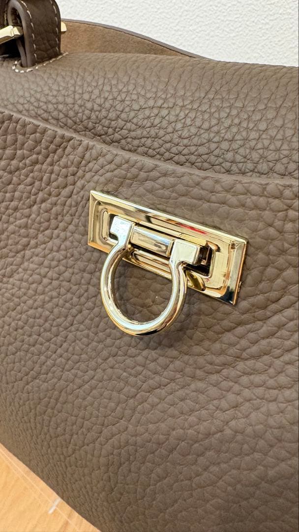 HAYNI トープ　2wayレザーショルダー/ハンドバッグ