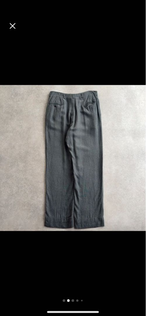 S*O様 50s レーヨン　スラックス　グレー　ヴィンテージ