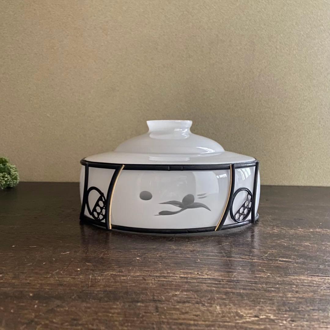 大正　電笠　美品　ガラスシェード　切子
