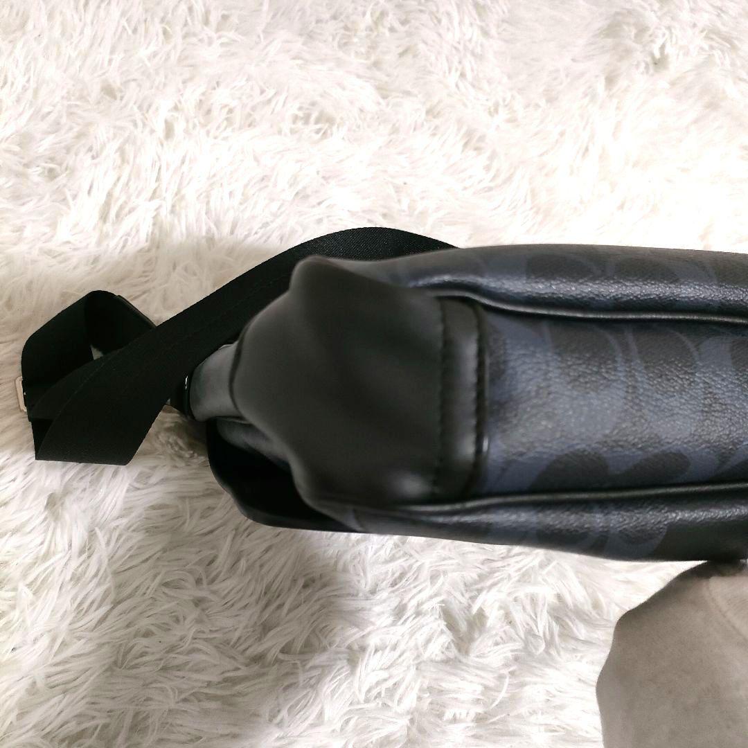 COACH コーチ ショルダーバッグ シグネチャー ネイビー PVC 状態良好♪
