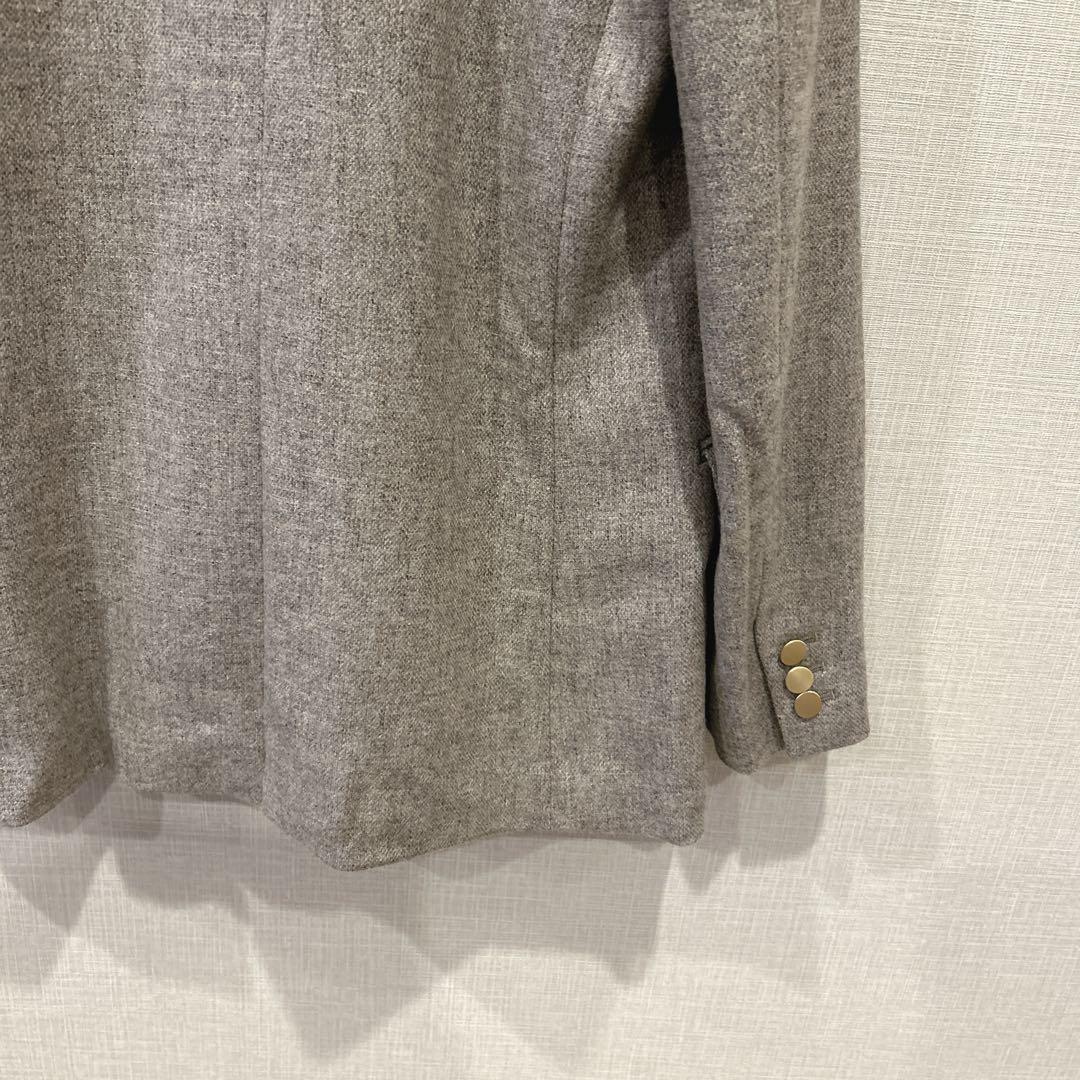 【極美品】✨グリーンレーベルリラクシング✽メランジツイルダブルジャケット 36