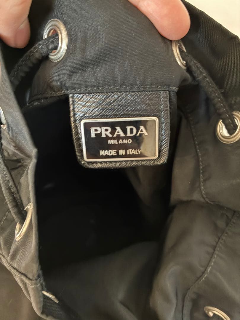 美品 PRADA プラダ ショルダーバッグ テスートナイロン 黒 三角ロゴ