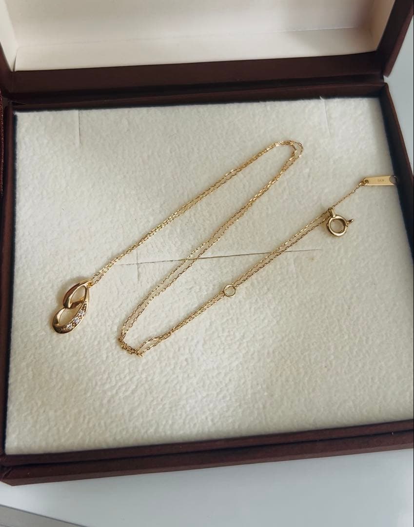 ⭐︎美品　K10イエローゴールドダイヤモンドネックレス