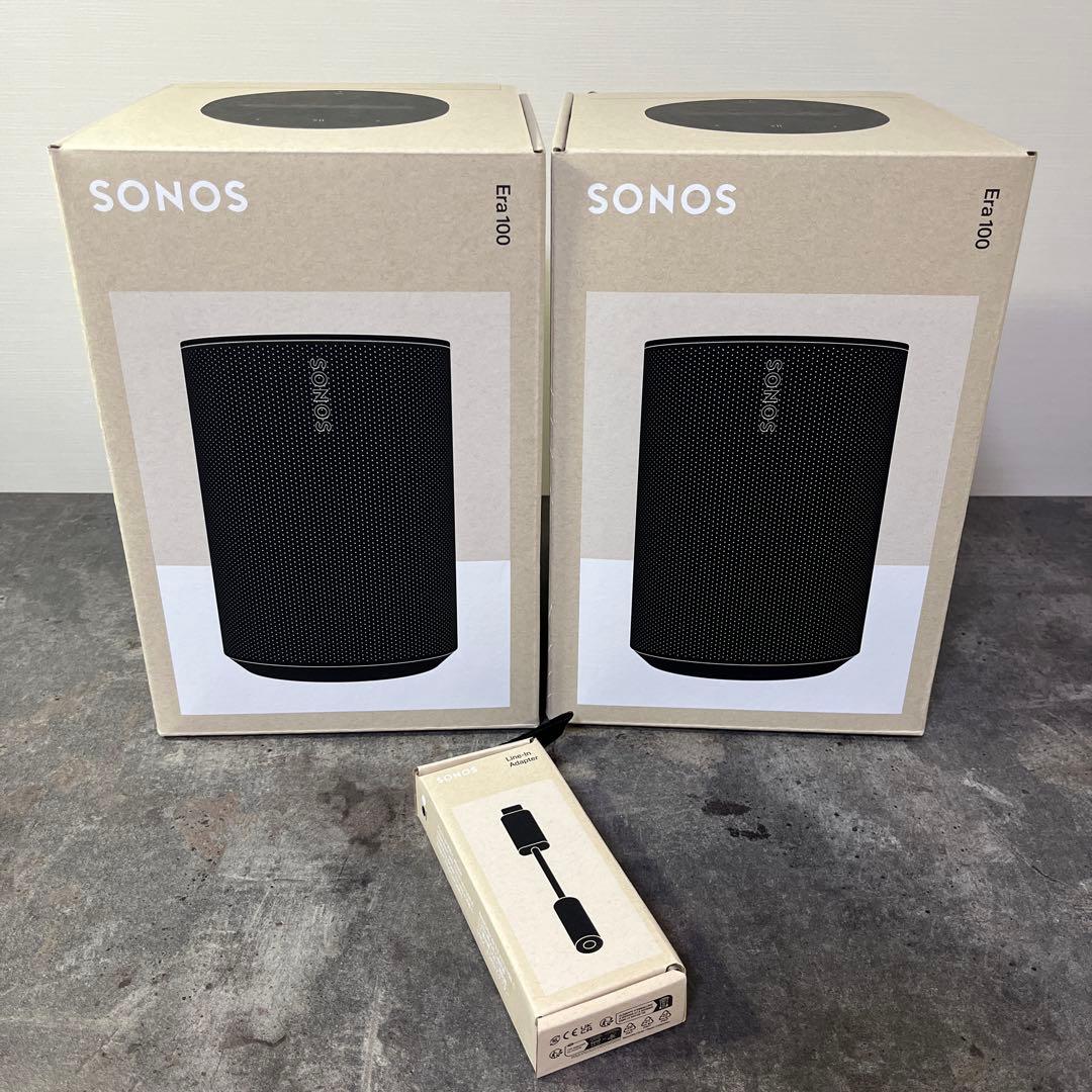 【本日22時まで】SONOS Era 100 2個+変換アダプター