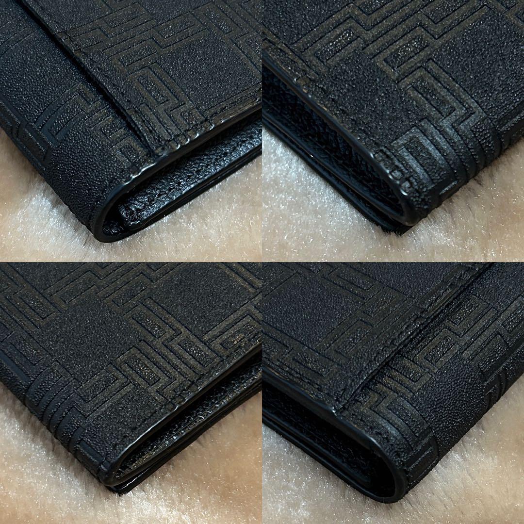 美品dunhillダンヒル名刺入れカードケース黒カード入れメンズ箱付きブラック